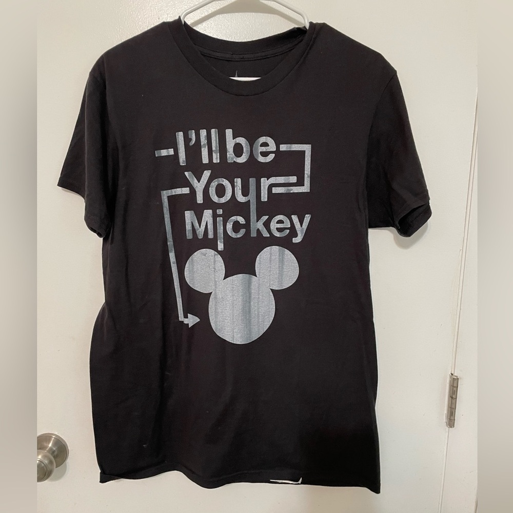 Disney Parks short sleeve
Black T shirt”I’LL BE YOUR MICKEY” T Shirt  by Hanes M